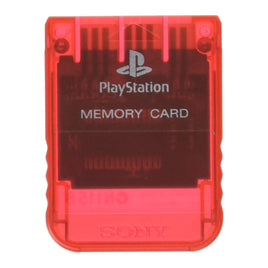 Sony Playstation 1 Official (128kb) Memory Card (Clear Red)